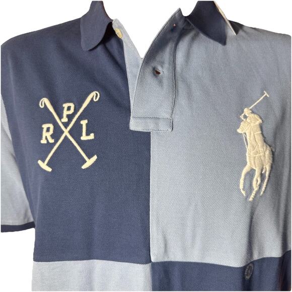Polo Ralph Lauren Men's Large Navy/Blue Polo Shirts MSRP $138 - Picture 2 of 10
